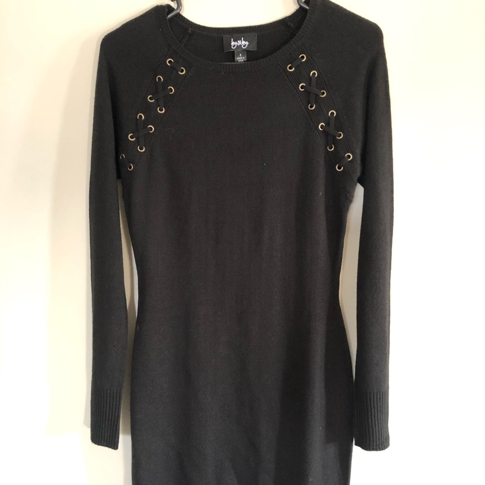 Black sweater dress!